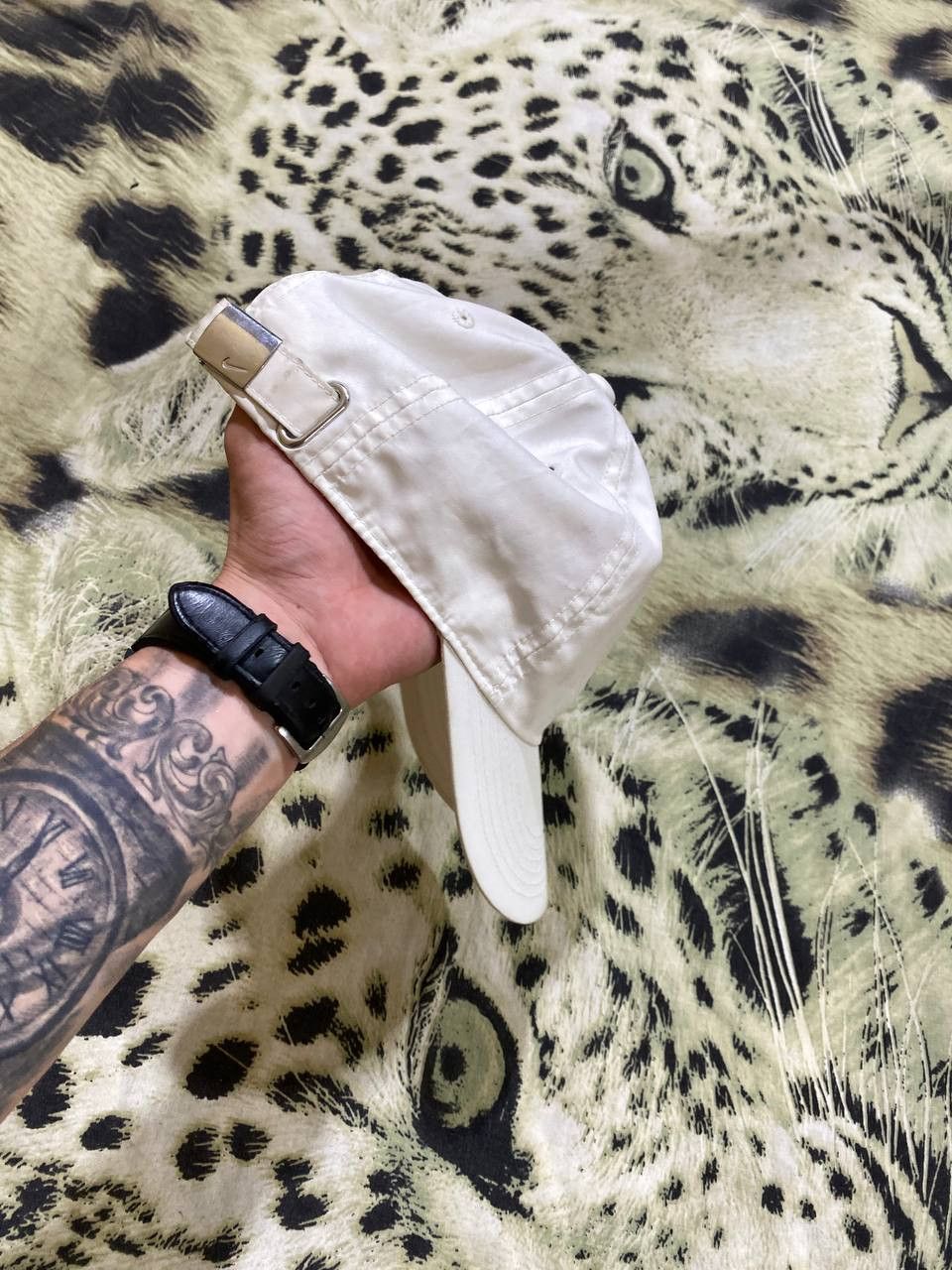Nike white Hats Vintage metal logo Cap Nike Y2K streetwear Size ONE SIZE - 7 Thumbnail