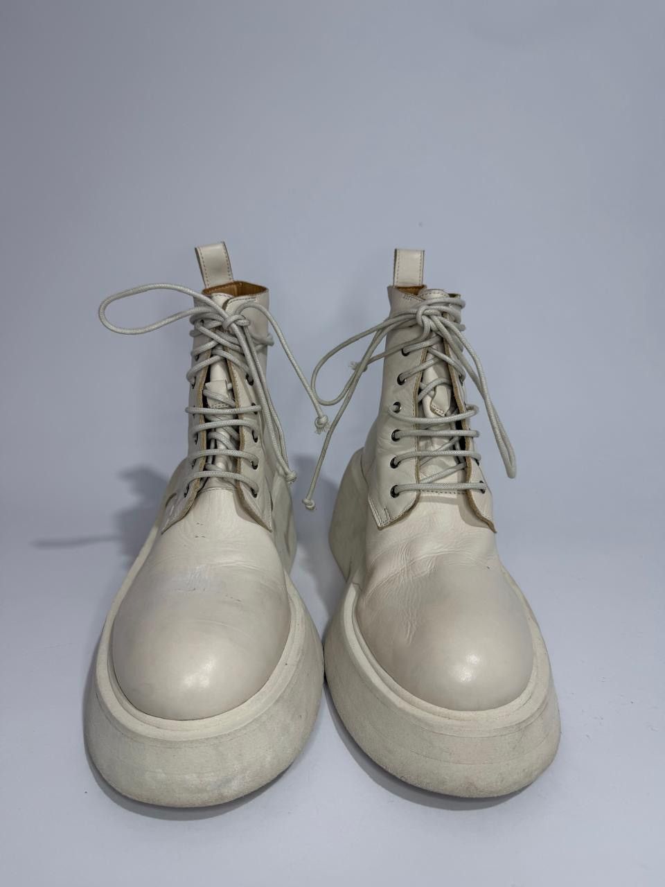 Marsell Marsèll Off-White Ankle Comat Boots EU38 Size US 8 / IT 38 - 2 Thumbnail