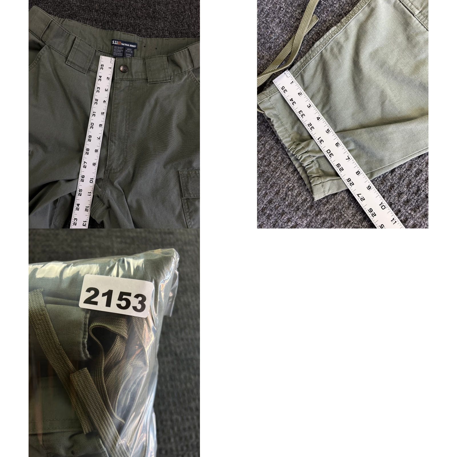 Vintage VINTAGE 5.11 Tactical Pants Green 511 Cargo Regular Mens L 36 Inseam 29 Short Ripstop Cargo Pocket Workwear Outdoors Size US 33 - 8 Thumbnail