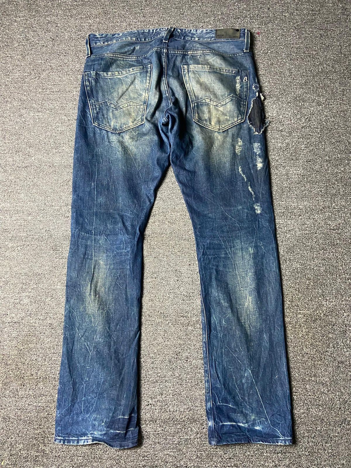 Replay REPLAY Distressed Denim Ripped Jeans (141) Size US 35 - 2 Thumbnail