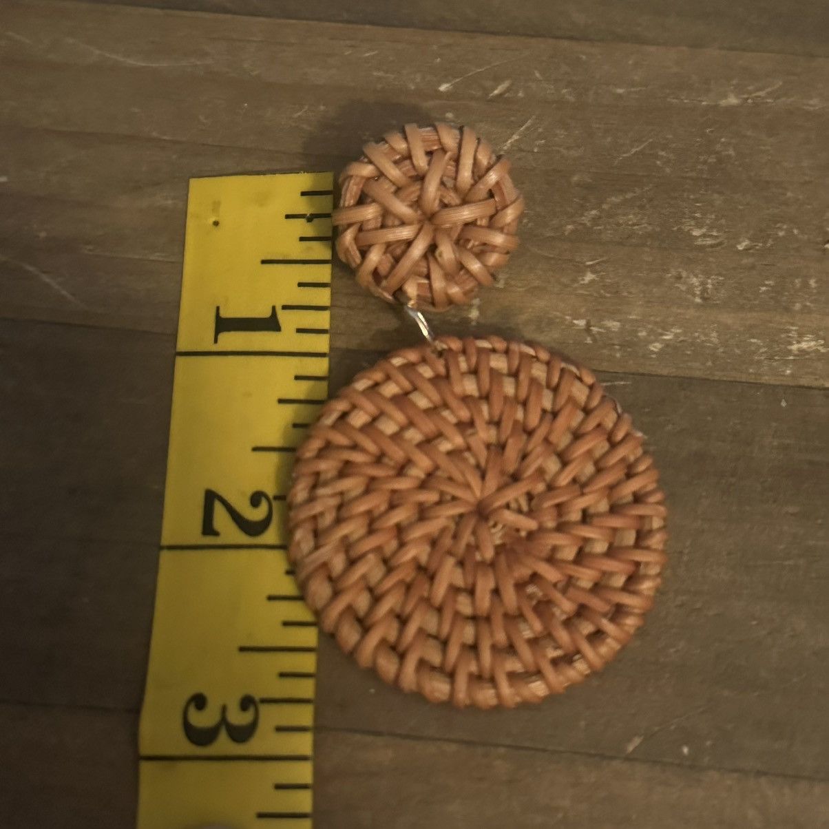 Other Boho wicker dangle disc earrings Size ONE SIZE - 3 Thumbnail