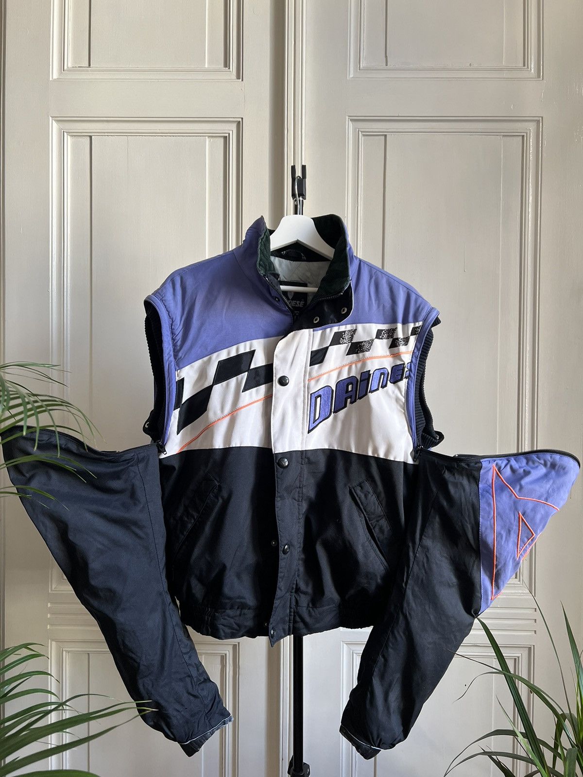 image of Dainese Vintage Racing Moto Jacket in Purple, Men's (Size Small)