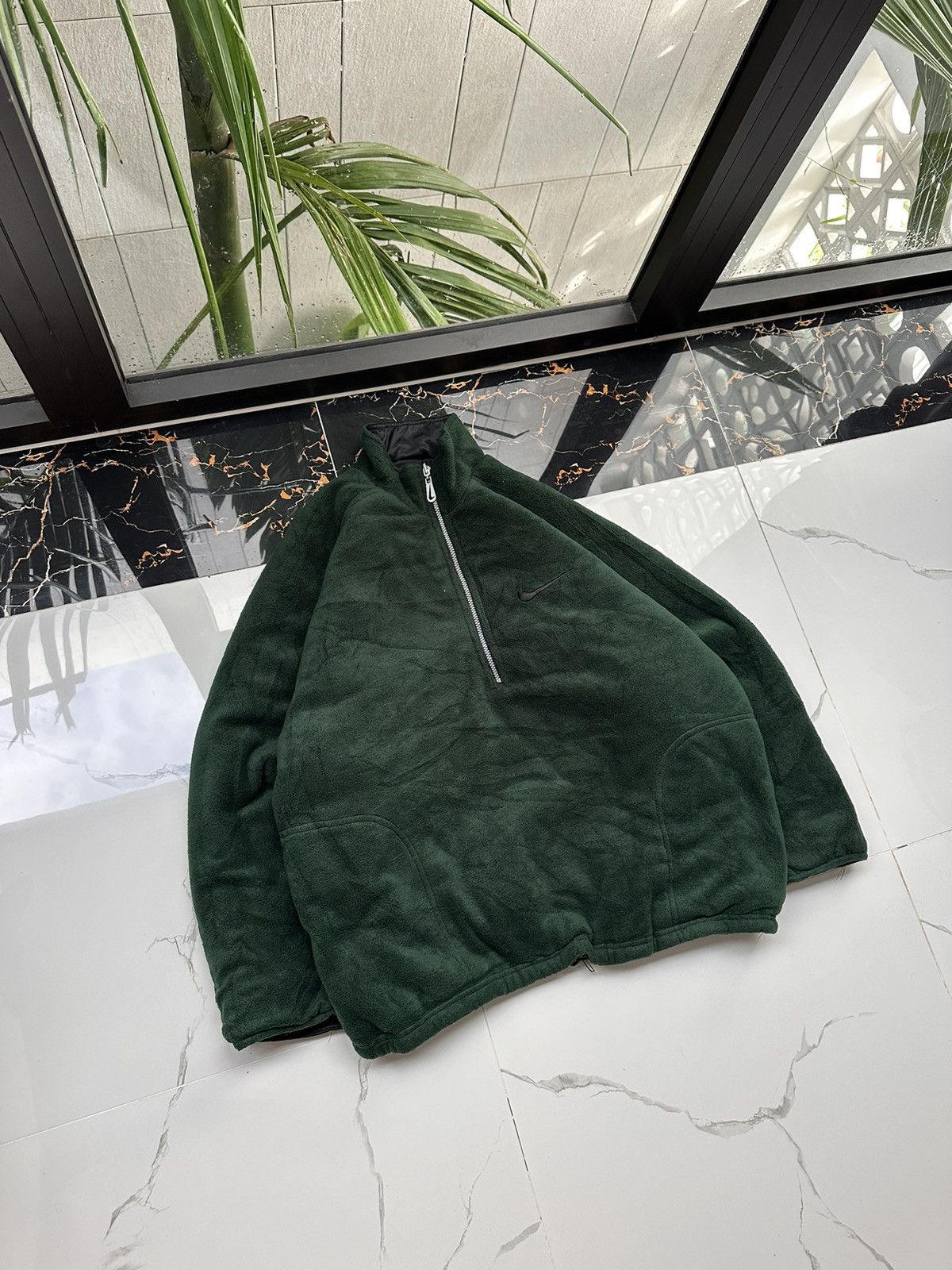 Nike × Vintage RARE! NIKE VINTAGE REVERSIBLE BIG SWOOSH TEDDY SHERPA JACKET Size US XL / EU 56 / 4 - 2 Thumbnail