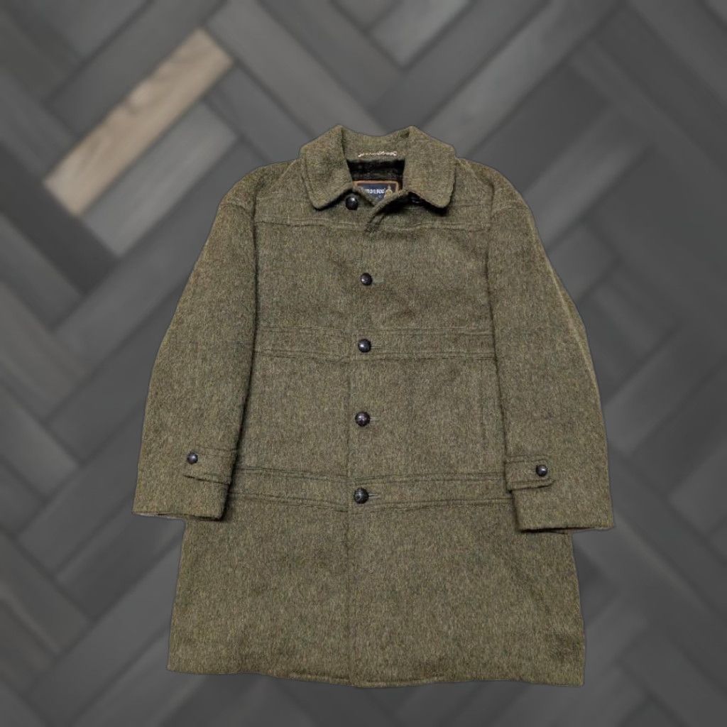 London Fog VINTAGE London Fog MOHAIR Overcoat Shirt Men M 42 Green Wool Coat Cobain 1960s 70s Shaggy Furry Solid Wool Size US M / EU 48-50 / 2 - 1 Thumbnail