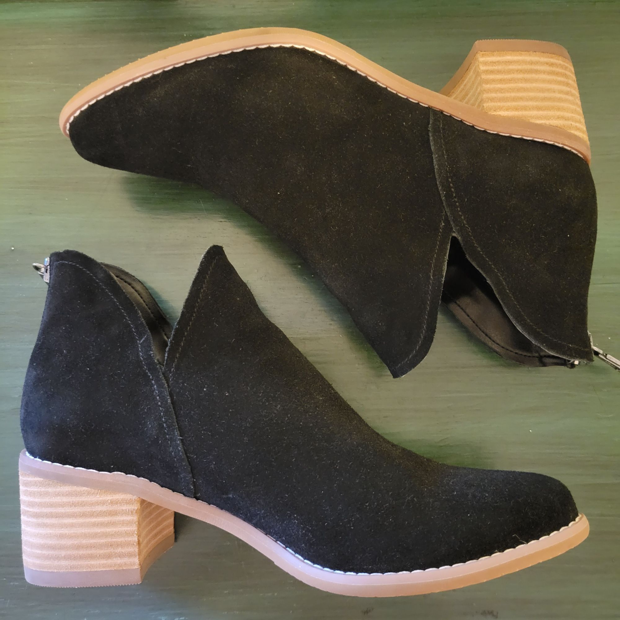 Vintage Blondo NEDA Waterproof Black Leather Suede Ankle Boots 7.5M Size US 7.5 / IT 37.5 - 7 Thumbnail