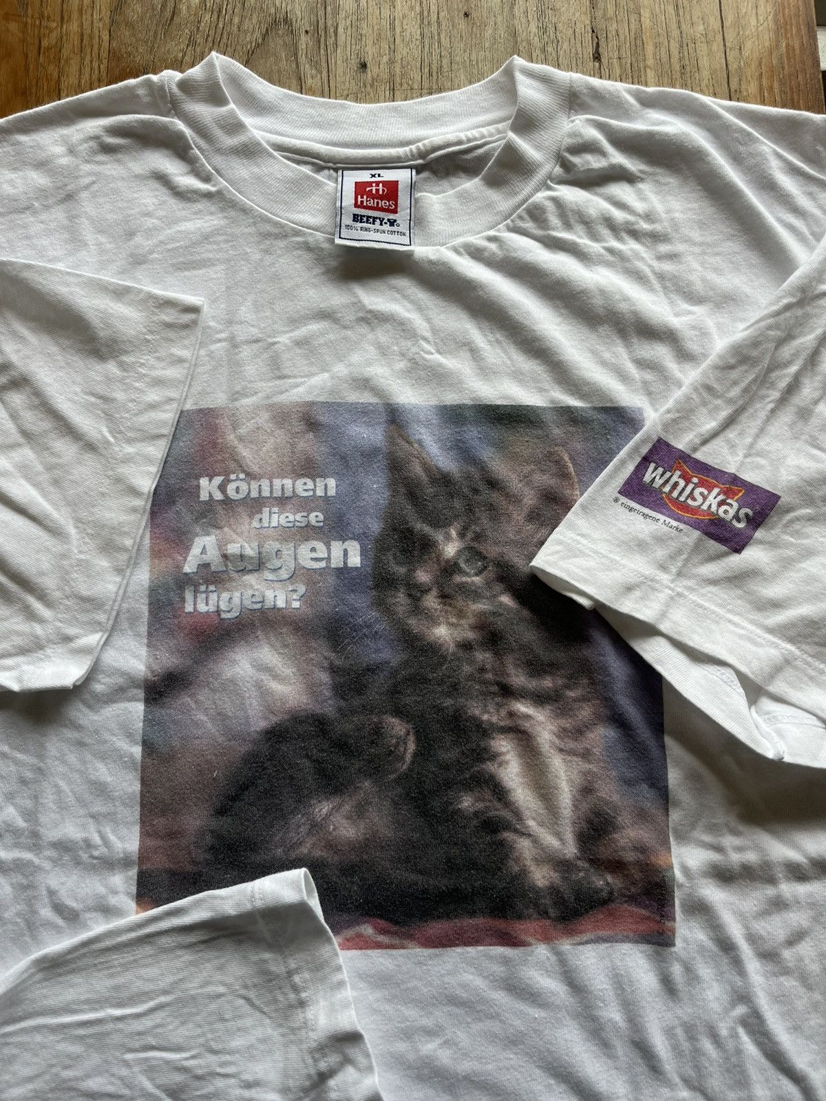 Vintage Vintage WhisKas Baby cat Food company Tshirt Size US XL / EU 56 / 4 - 5 Thumbnail