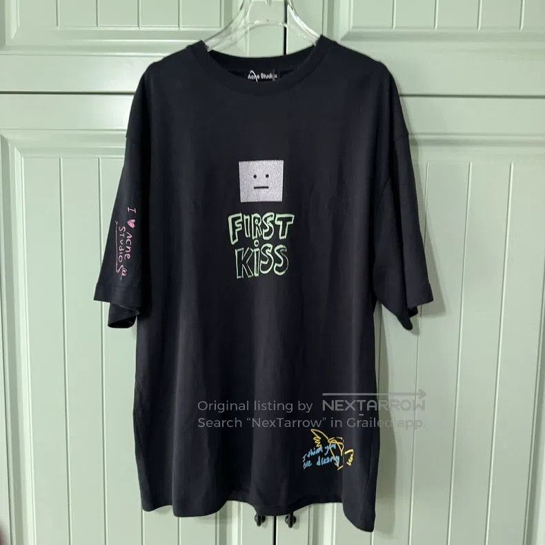 Acne Studios Acne Studios Black Short Sleeve T-Shirt, Classic Smile Pri Size US S / EU 44-46 / 1 - 1 Thumbnail