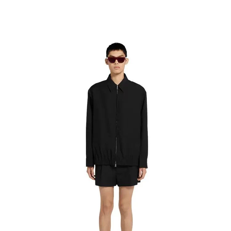 Gucci o1loc1c1125 823645 Embossed Wool Twill Zip Jacket in Black Size US M / EU 48-50 / 2 - 5 Thumbnail