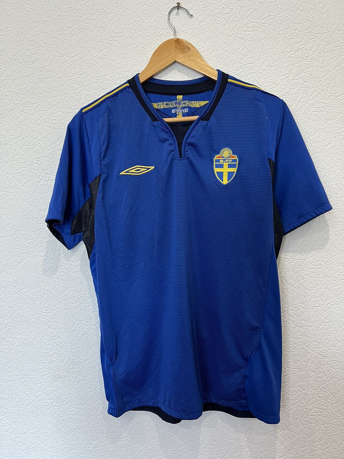 Maillot Vintage Bjørnar Norvège – Umbro 2000 – Away Bleu – Manches Longues – Taille M
