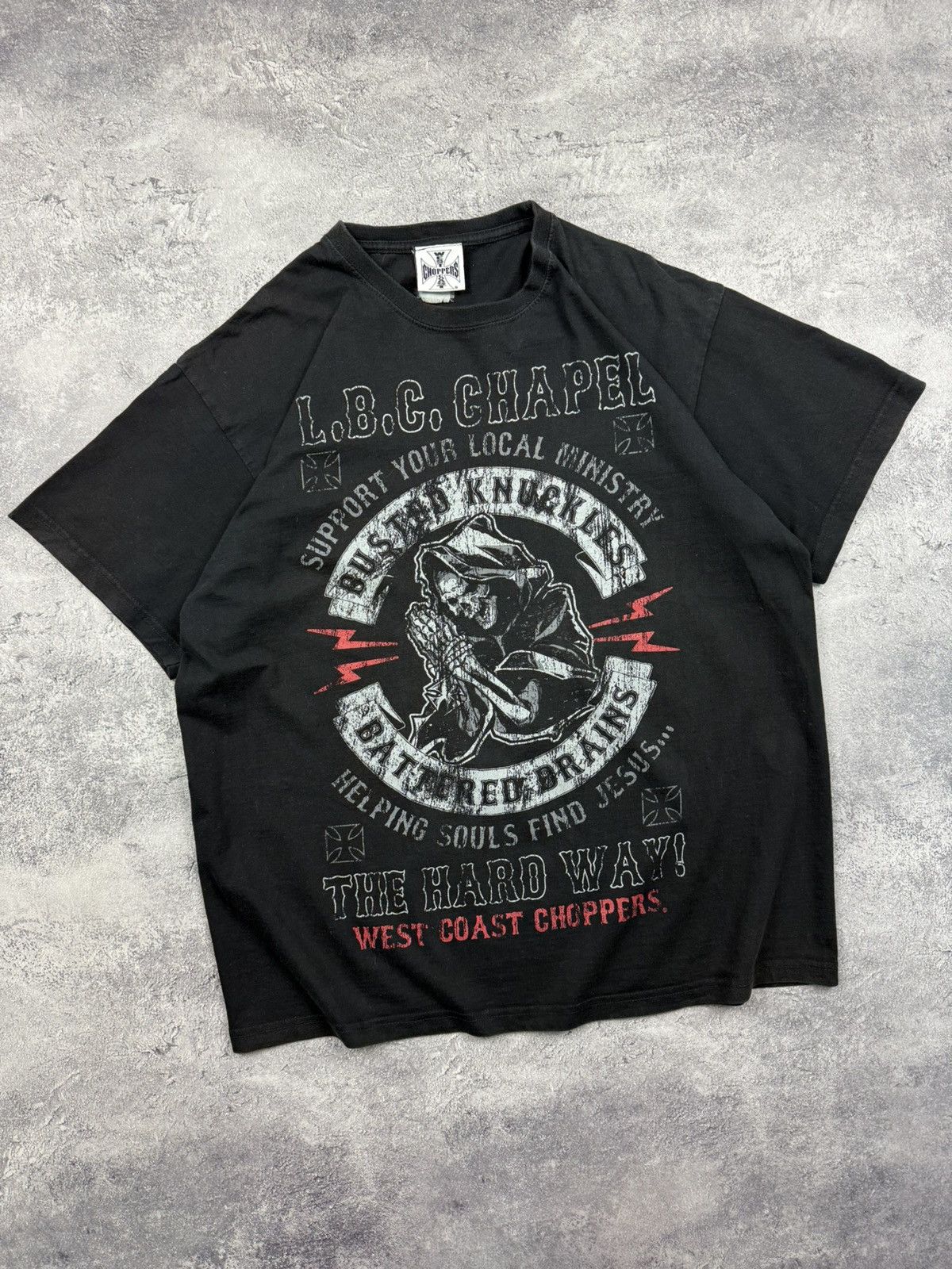 West Coast Choppers Vintage West Coast Choppers T-Shirt Skull Tee Size US L / EU 52-54 / 3 - 5 Thumbnail