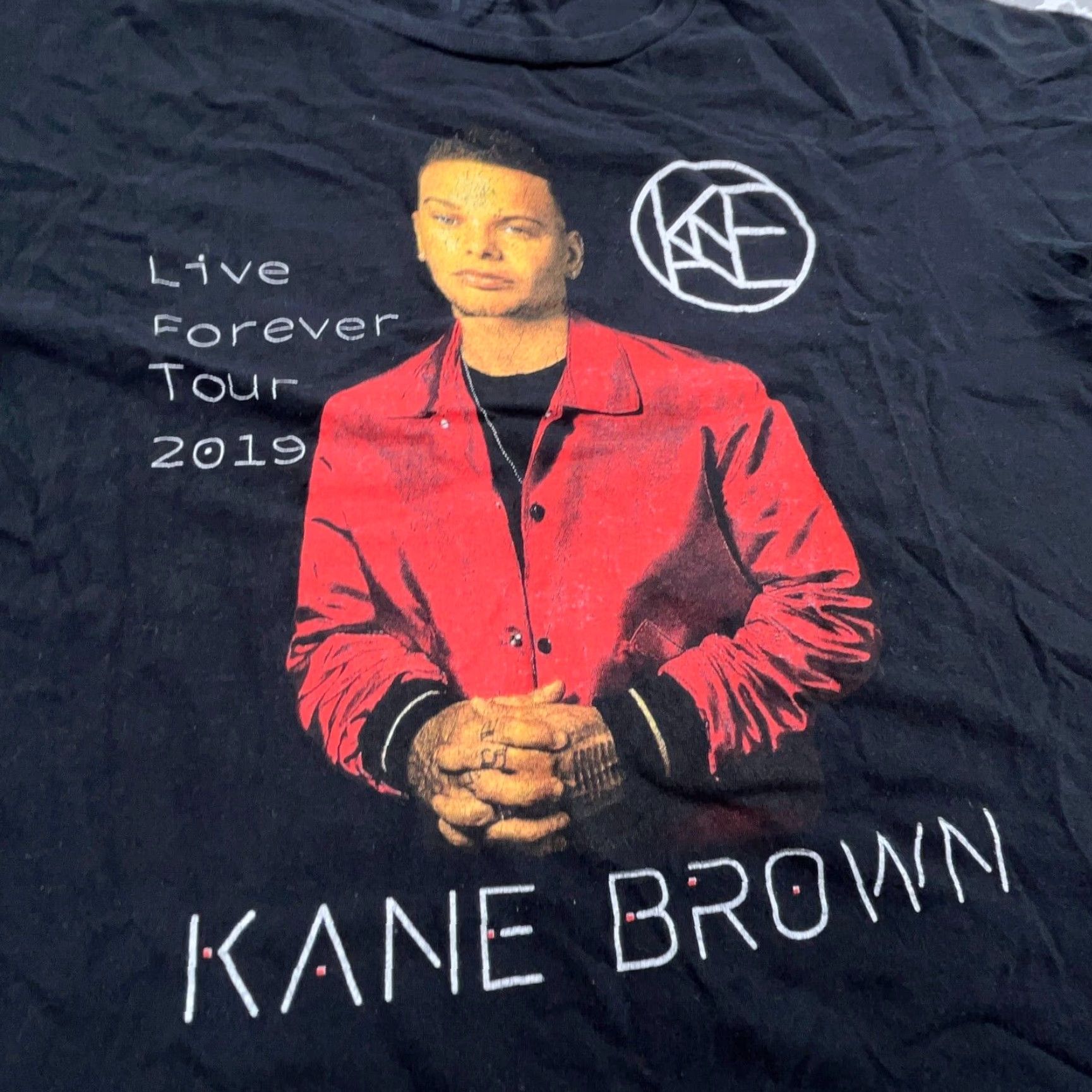 Vintage Kane Brown Band T-Shirt Men Large Black Concert Tour 2-Sided Cotton Jersey Size US L / EU 52-54 / 3 - 4 Thumbnail