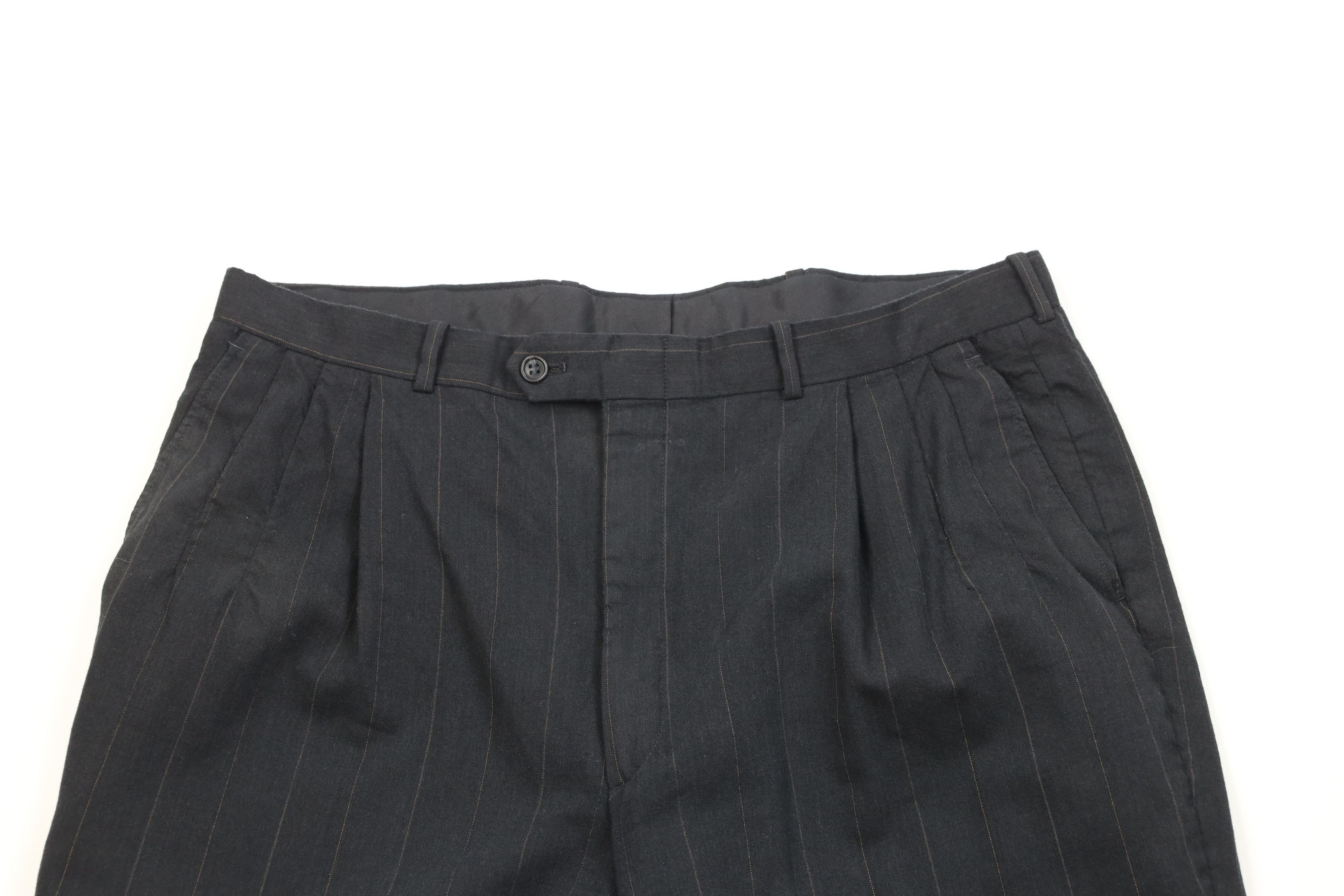 Vintage Vintage 80s Distressed 2 Piece Double Breasted Striped Suit Size 42L - 10 Thumbnail