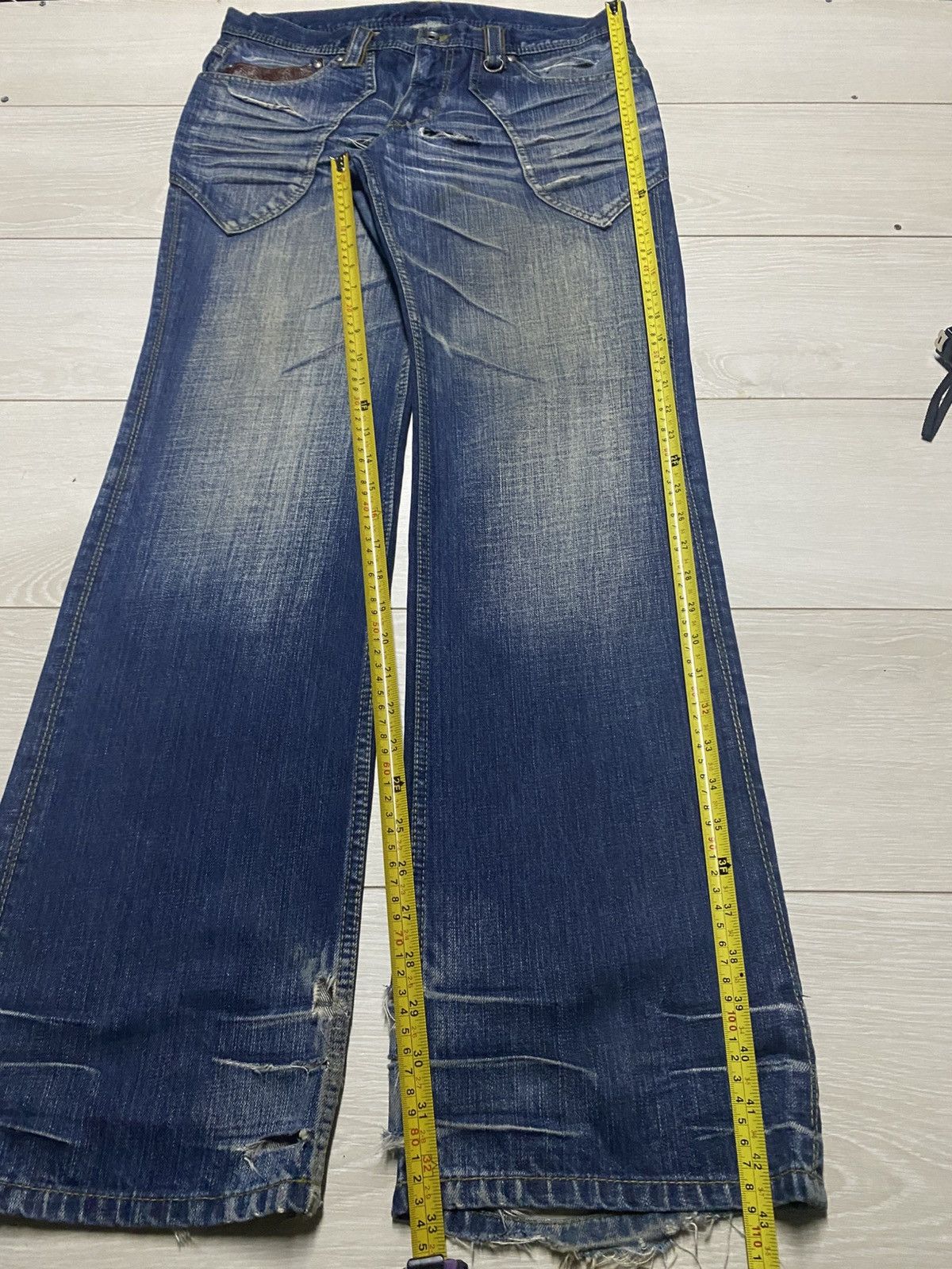 If Six Was Nine Vintage Nicole Club For Men Distressed BootCut Flare Jeans Size US 33 - 20 Thumbnail