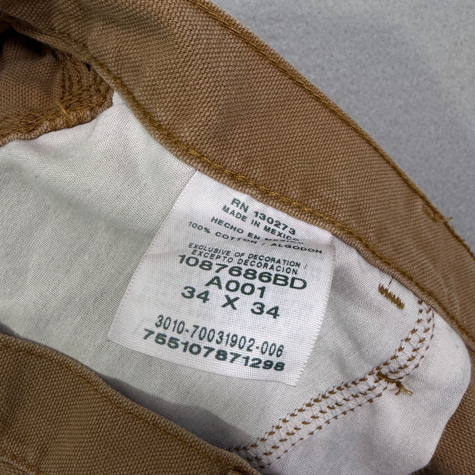 Vintage Vintage Rustler Carpenter Pants Mens 34x34 Canvas Workwear Size US 34 / EU 50 - 3 Thumbnail