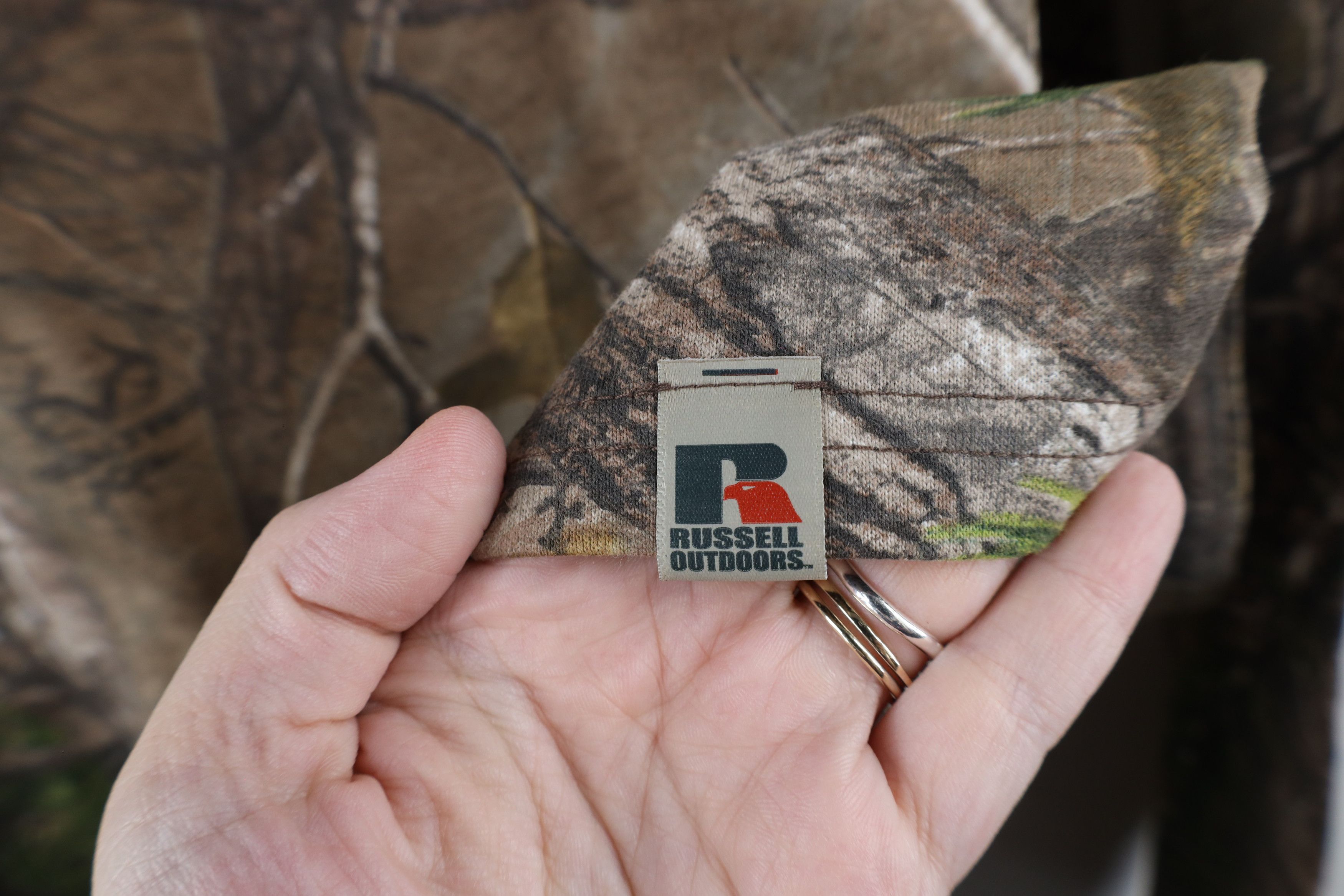 Russell Athletic × Vintage Vintage Russell Athletic Camouflage Long Sleeve T-Shirt Size US S / EU 44-46 / 1 - 4 Thumbnail
