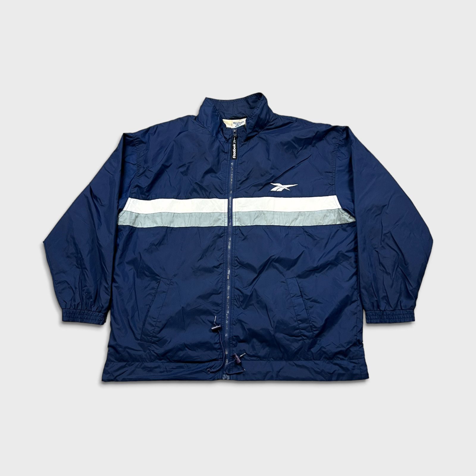 Reebok × Vintage Vintage Reebok Jacket Large Full Zip Windbreaker 90s Bomber Size US L / EU 52-54 / 3 - 1 Thumbnail