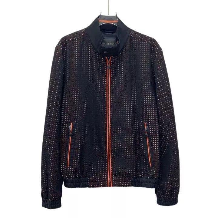 Versace Versace Color-blocked cut-out mesh zippered long-sleeved j Size L / US 10 / IT 46 - 1 Thumbnail
