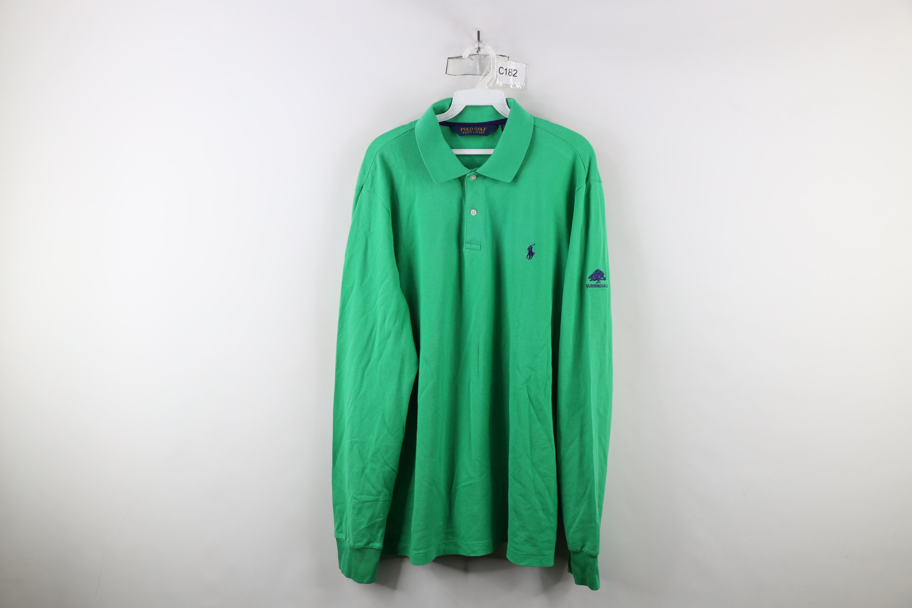 Ralph Lauren × Vintage Polo Golf Ralph Lauren Cotton Long Sleeve Polo Shirt Green Size US XL / EU 56 / 4 - 1 Thumbnail
