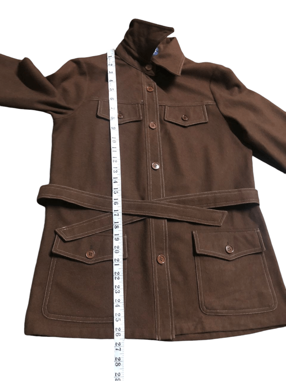 Japanese Brand × Vintage Vintage 70s Aspen Wool blend Belted Jacket brown Size M / US 6-8 / IT 42-44 - 14 Thumbnail