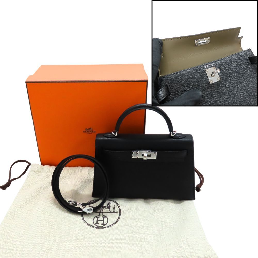 Hermes Hermes Hermes Mini Kelly 2 Shevre 2way Bag Leather Handbag Stamp K (2025) DUTY FREE for USA Size ONE SIZE - 1 Thumbnail