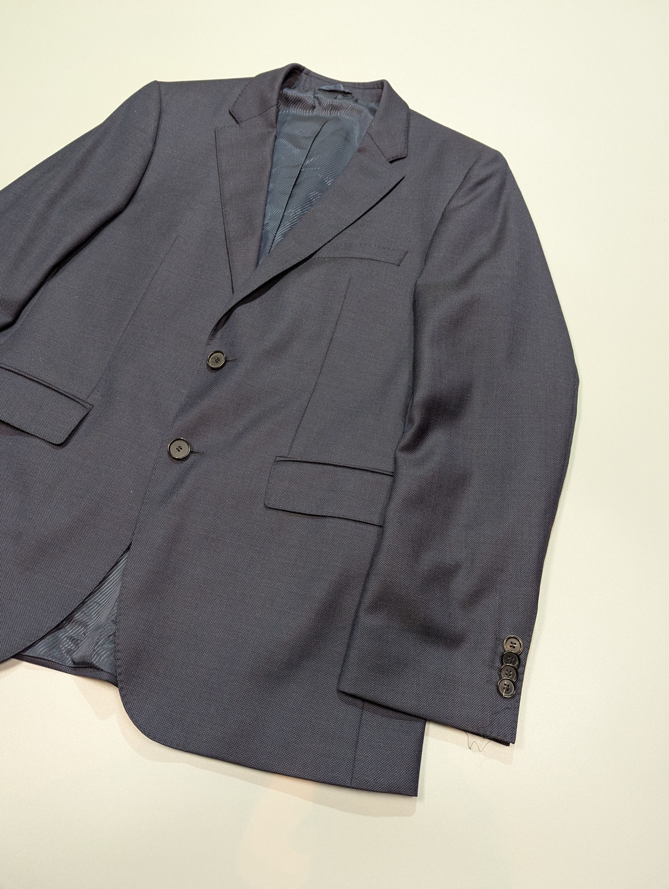 Ermenegildo Zegna × Hugo Boss HUGO BOSS Ermenegildo ZEGNA Authentic Wool Dark Gray Blazer Size 38R - 4 Thumbnail
