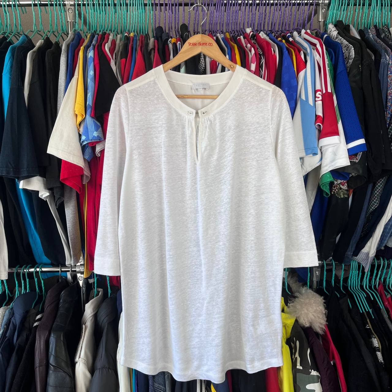 Escada Sport ESCADA Sport Linen/Silk White Blouse Top Shirt Size M Size M / US 6-8 / IT 42-44 - 1 Thumbnail