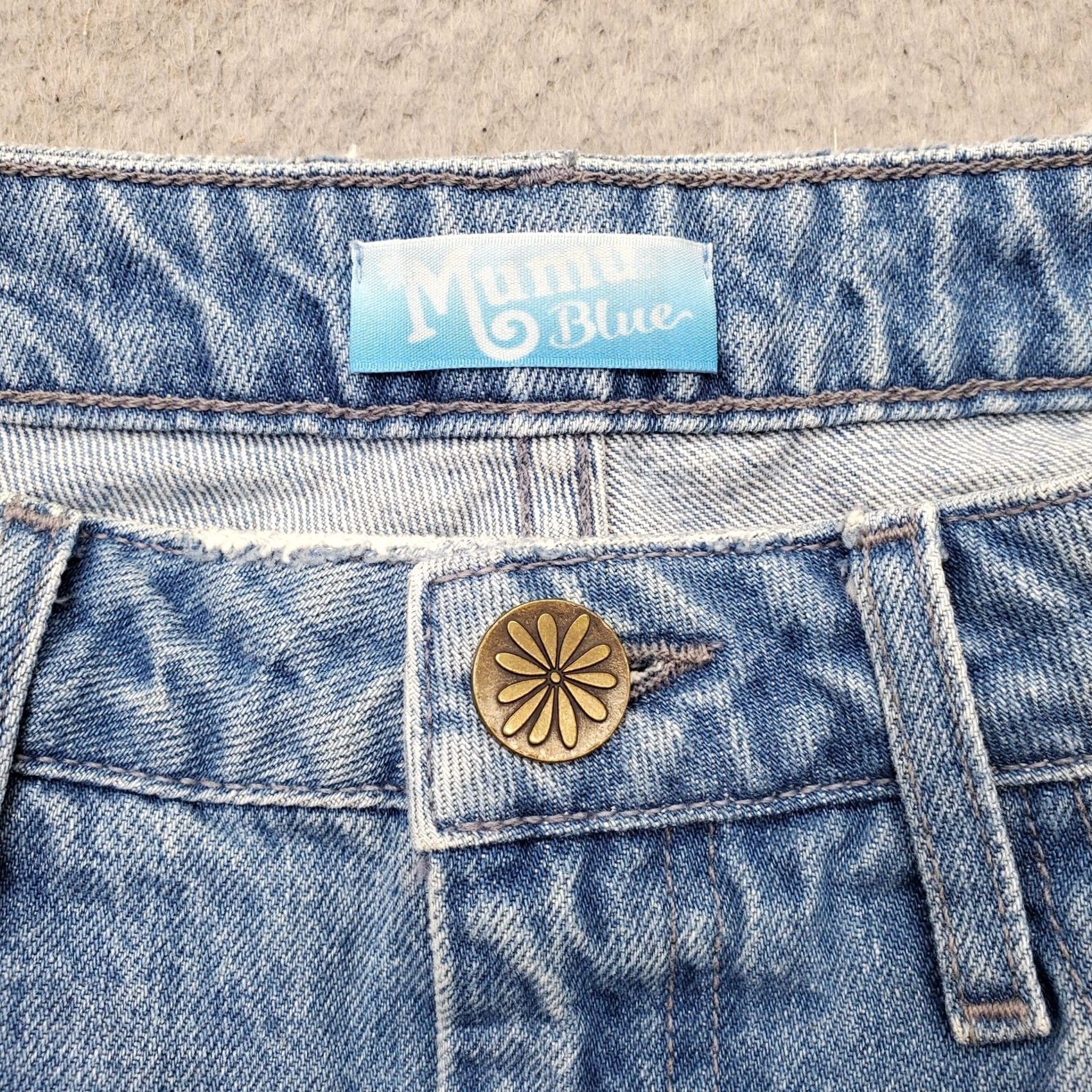 Denime Mumu Blue Jean Shorts Womens Size 27 Blue Denim Streetwear Y2K Distressed Distressed USA Casual Casual Womens Size 27" / US 4 / IT 40 - 6 Thumbnail