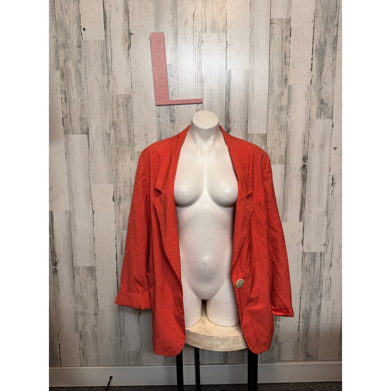 Other Vintage Lynn Greene for Richard Neal Oversized Blazer Orange Size L / US 10 / IT 46 - 2 Thumbnail