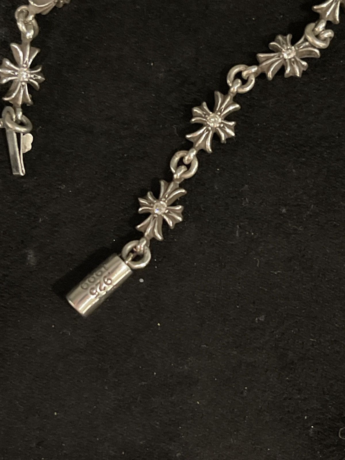 Chrome Hearts Chrome Hearts Silver Diamonds Tiny E Bracelet Size ONE SIZE - 7 Thumbnail