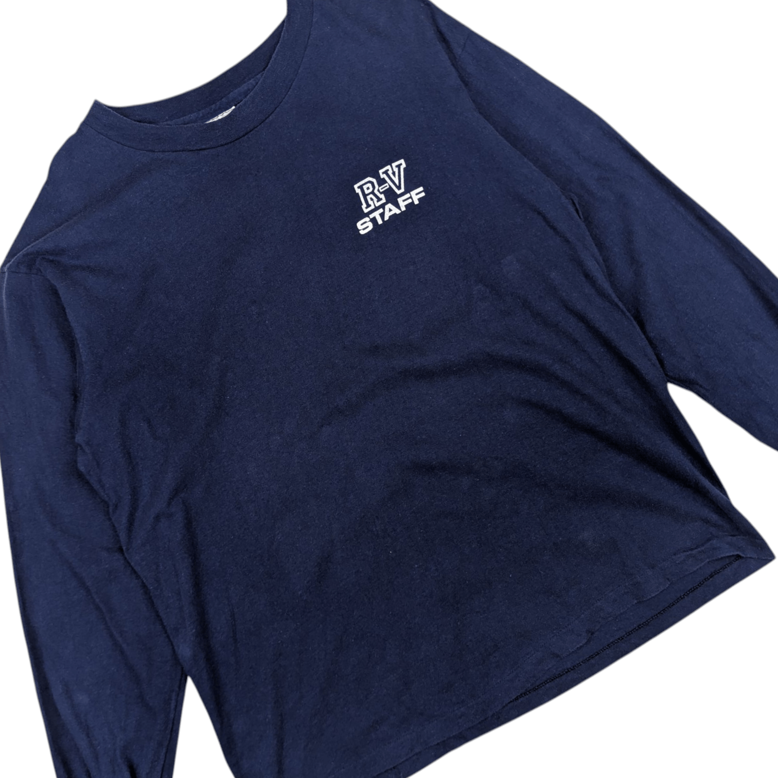 Hanes Vintage 80's HANES RV Staff Long Sleeve T-Shirt Size US L / EU 52-54 / 3 - 3 Thumbnail