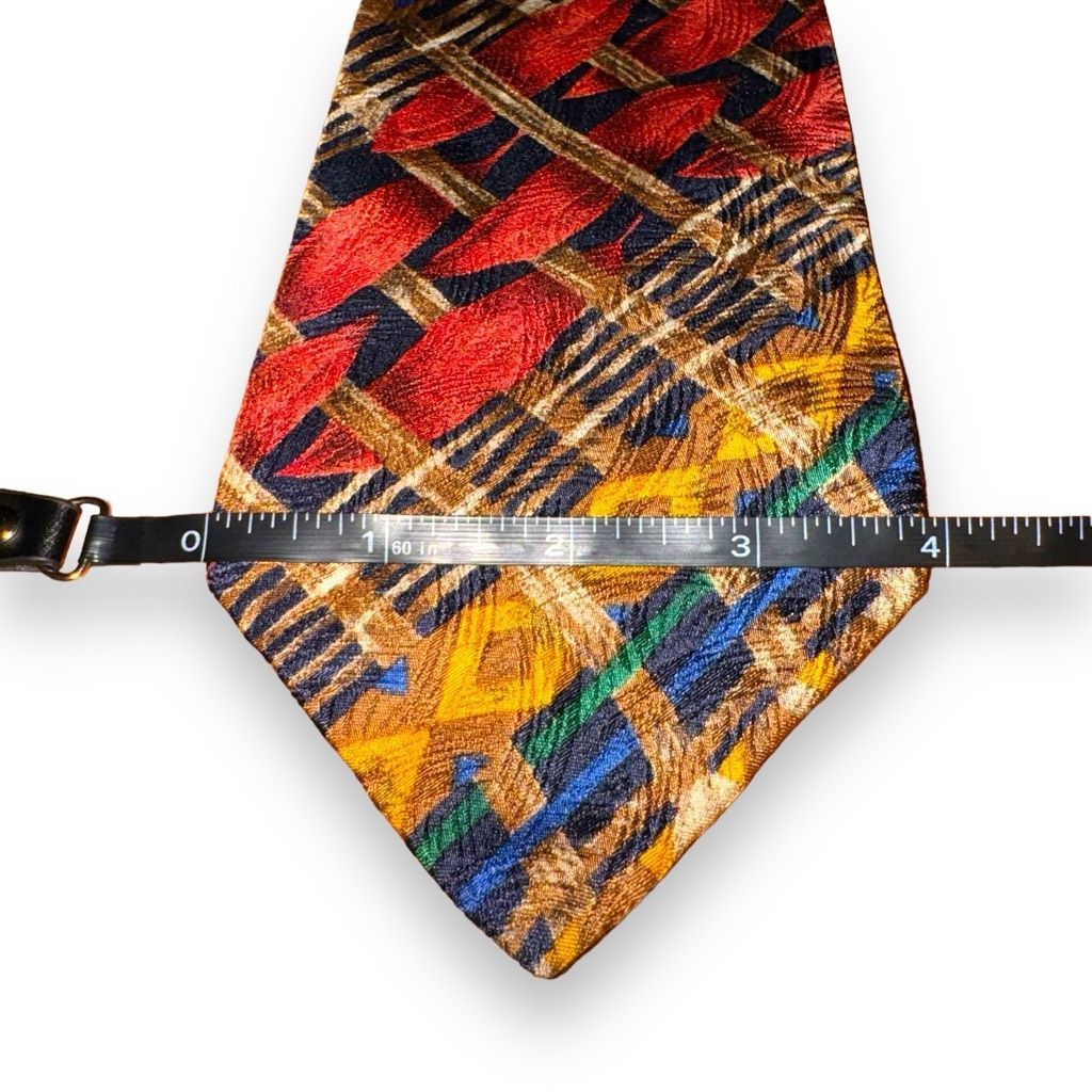 Karl Lagerfeld Richel Abstract Art Handmade in Spain 100% Silk Neck Tie Size ONE SIZE - 2 Thumbnail