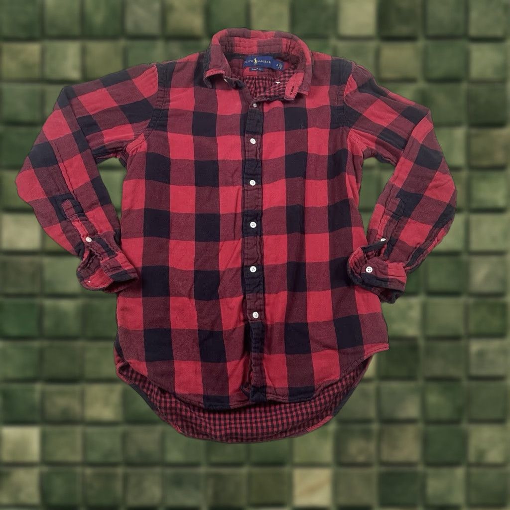 Polo Ralph Lauren Polo Ralph Lauren Shirt Mens Small Red Buffalo Plaid Lumber Jack Flannel Shirt Size US S / EU 44-46 / 1 - 1 Thumbnail
