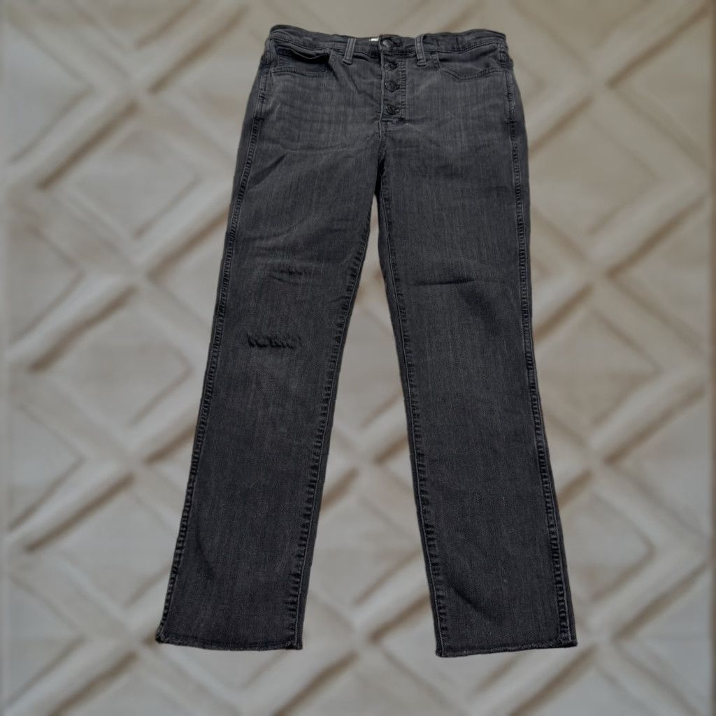 Madewell Madewell Jeans Women High Rise Skinny Cropped Black 27 Inseam 24in Denim Stretch 28x24 5-Pocket Size 27" / US 4 / IT 40 - 1 Thumbnail