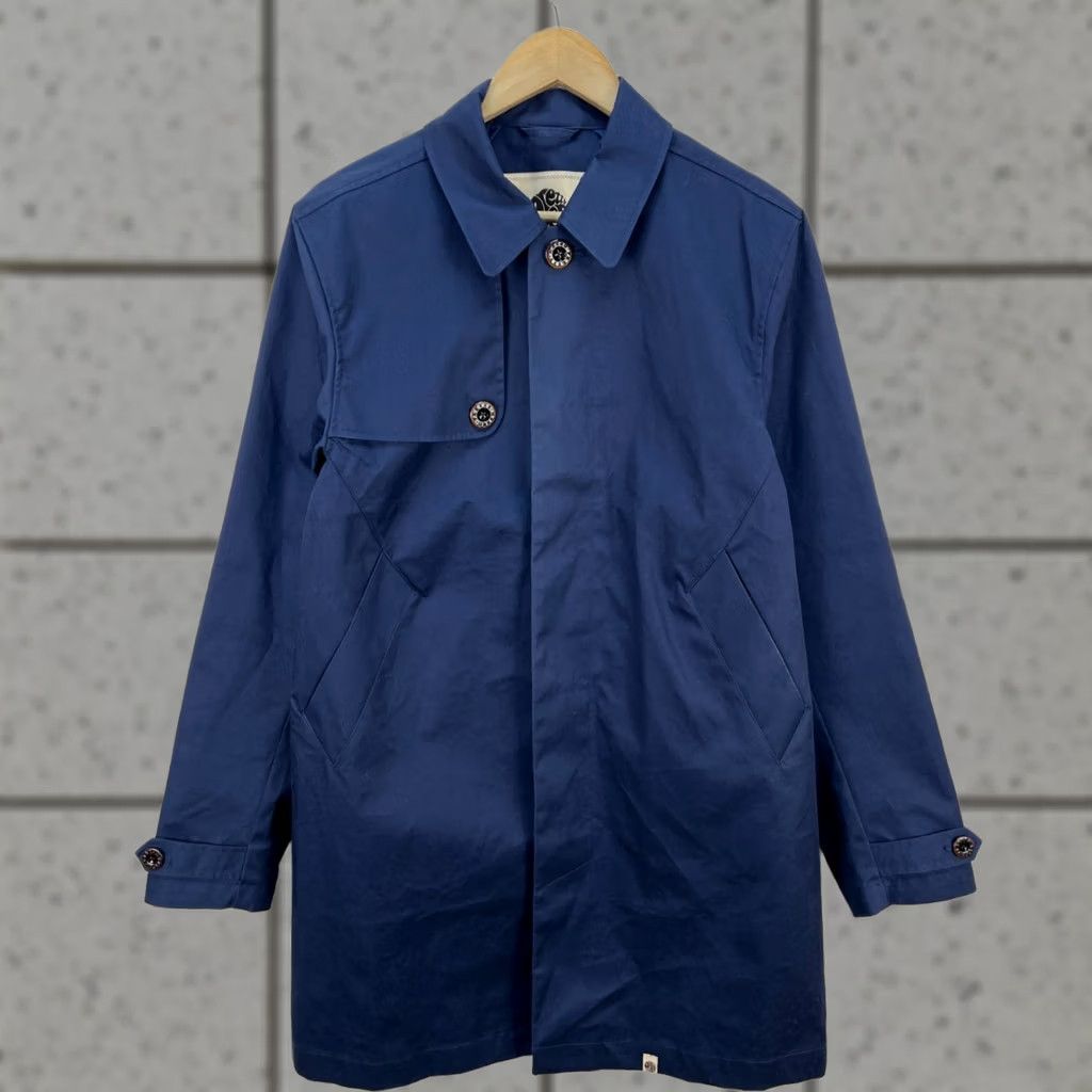 Pretty Green Pretty Green Trench Coat Navy Mens Size M Jacket Coat Size US M / EU 48-50 / 2 - 1 Thumbnail