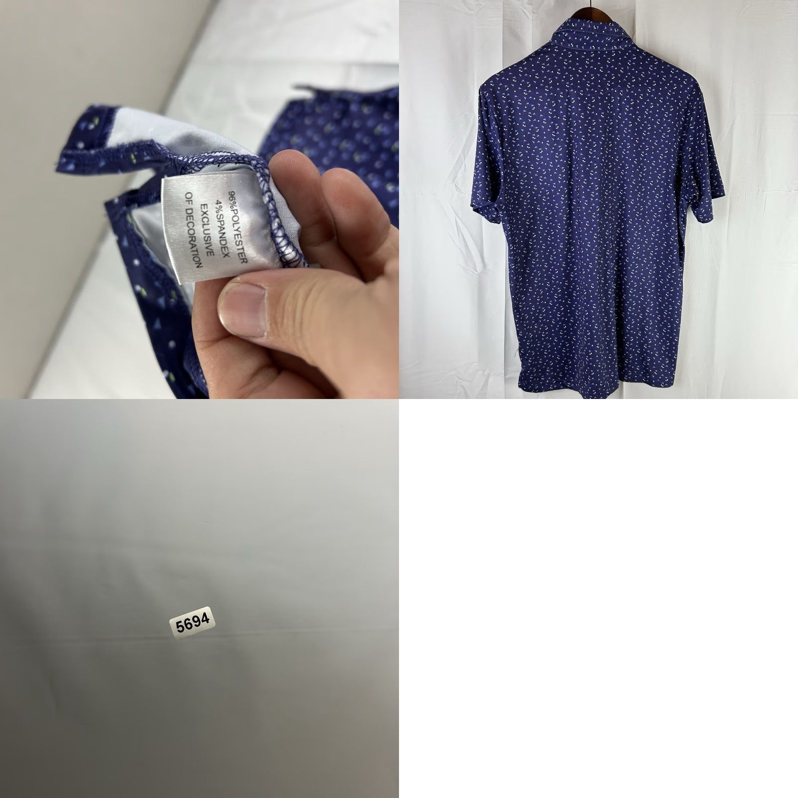 Tailorbyrd TAILORBYRD Golf Polo Shirt Men's Medium Short Sleeve Purple All Over Print Size US M / EU 48-50 / 2 - 8 Thumbnail