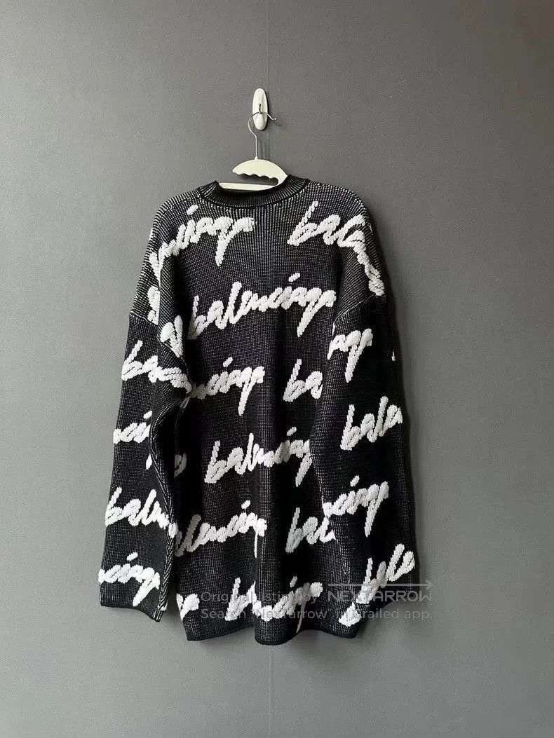 Balenciaga Balenciaga Logo Script Knit Sweater. Size US XS / EU 42 / 0 - 2 Thumbnail