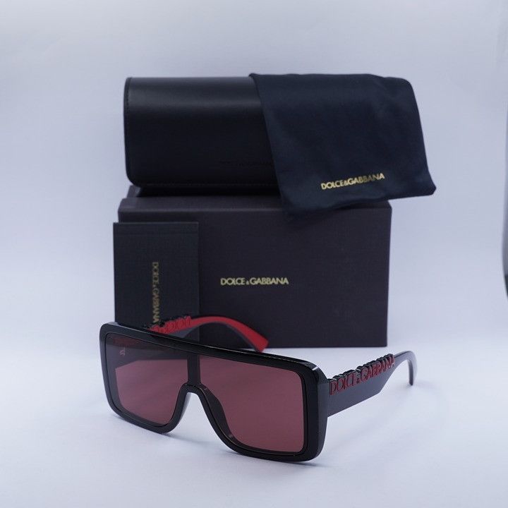 Dolce & Gabbana Dolce & Gabbana DG6204 501/75 Sunglasses Shiny Black Shield Size ONE SIZE - 10 Thumbnail