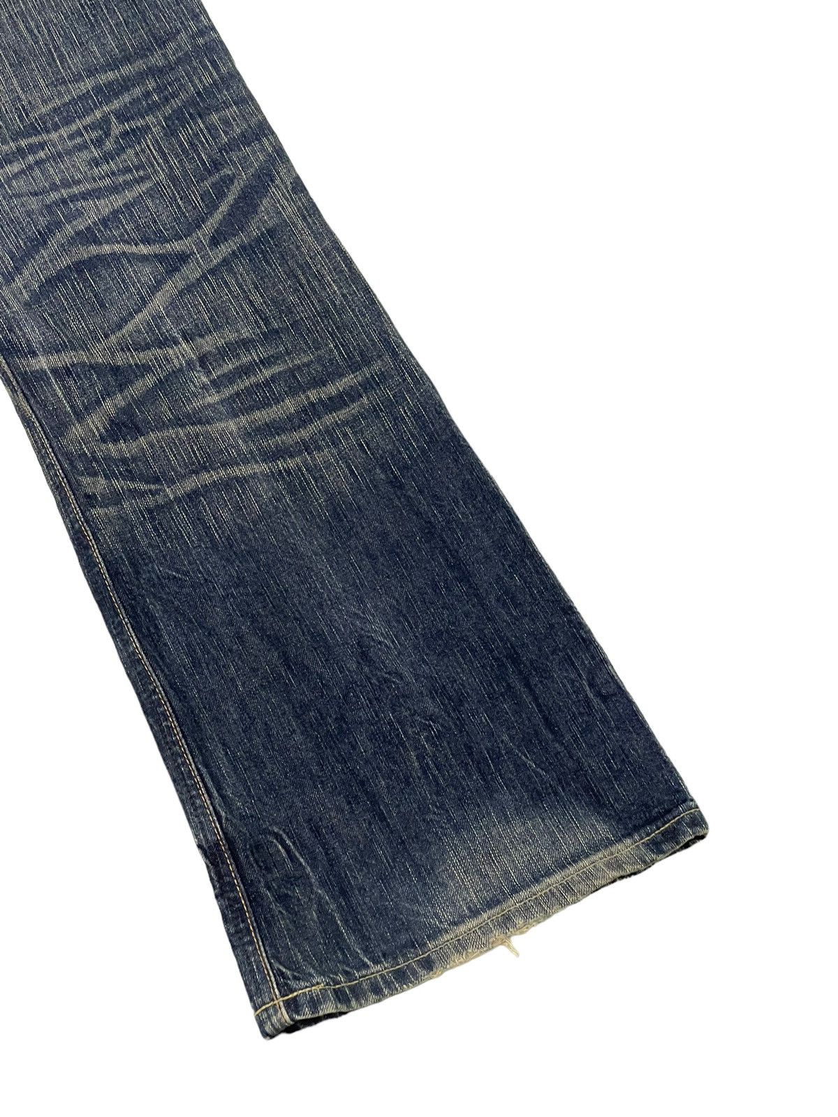 Edwin Flare Jeans Edwin Japan Distress Low Rise Boot Cut 7🟦0 Size US 31 - 15 Thumbnail