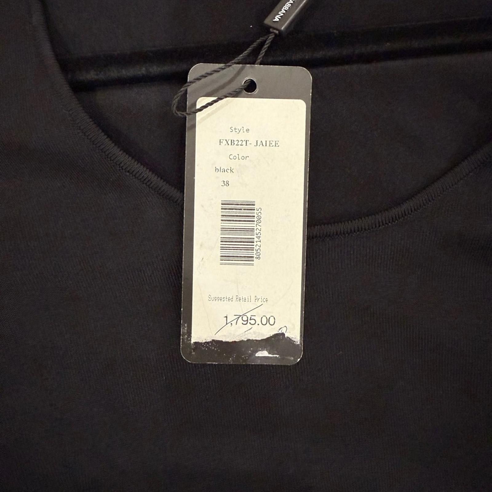 Dolce & Gabbana Dolce & Gabbana Black Long Sleeve Lace-Up Blouse Size XS / US 0-2 / IT 36-38 - 4 Thumbnail