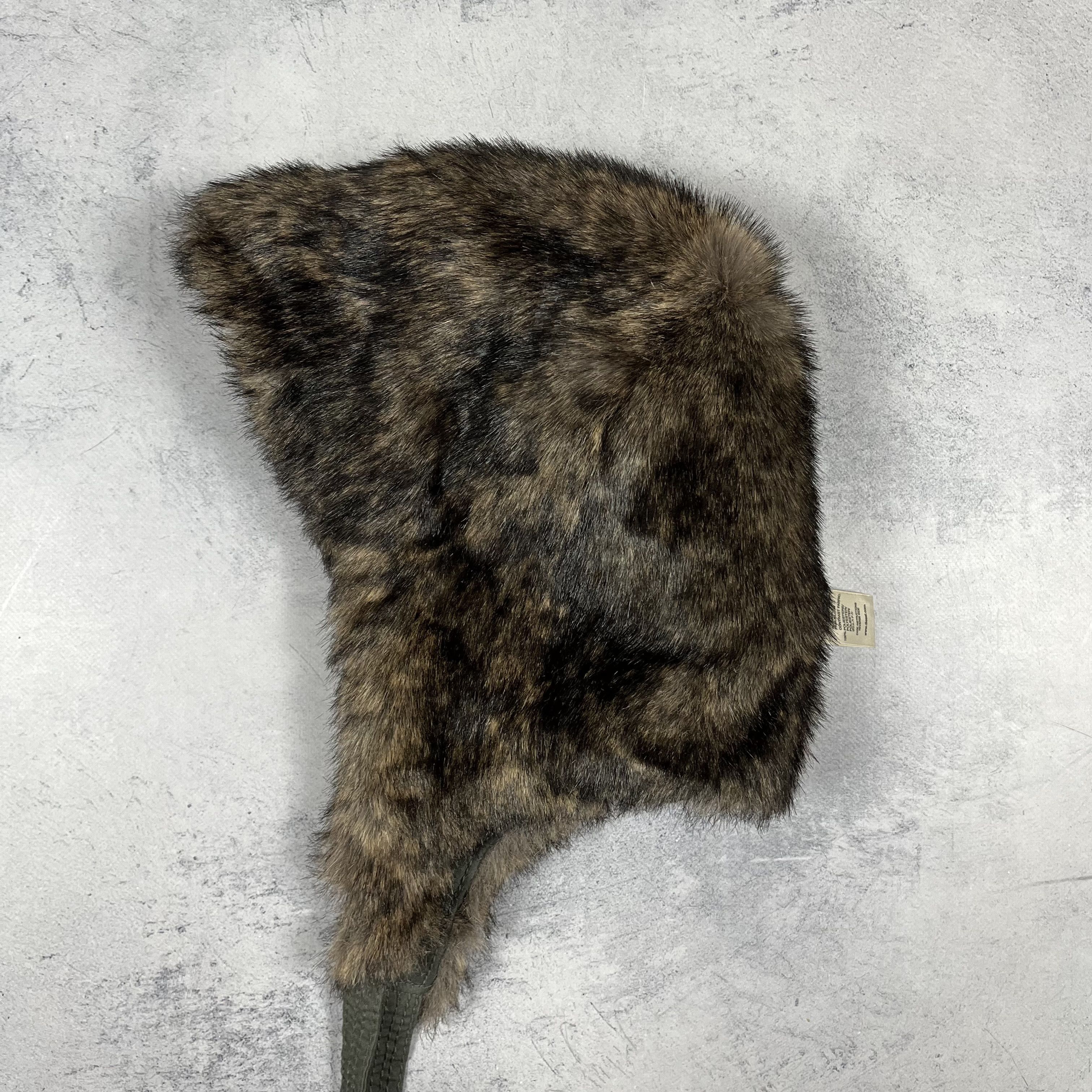 Diesel Vintage Diesel Y2K Faux Fur Aviator Hat Earflap Cap 00’s Size ONE SIZE - 10 Thumbnail
