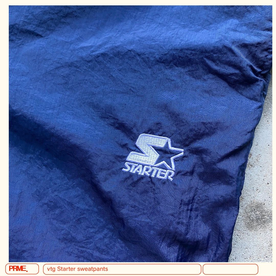 Starter × Vintage vintage 90s STARTER Spellout Logo Nylon Track sweatpants Size US 39 - 7 Thumbnail