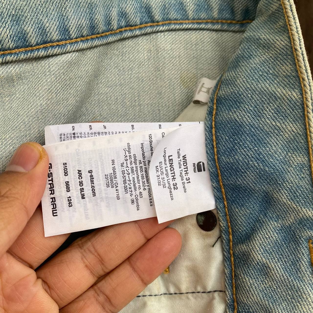 G-Star VTGE GSTAR DISTRESSED JEAN RUSTY WASH ASSYMETRIC LEG SLIMFIT Size US 30 / EU 46 - 2 Thumbnail
