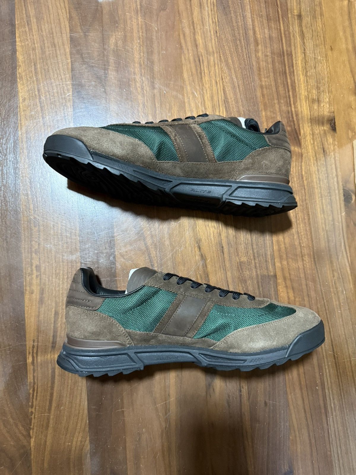 Polo Ralph Lauren Polo Ralph Lauren Varick Suede-Paneled Sneaker Brown Green Size US 11 / EU 44 - 3 Thumbnail