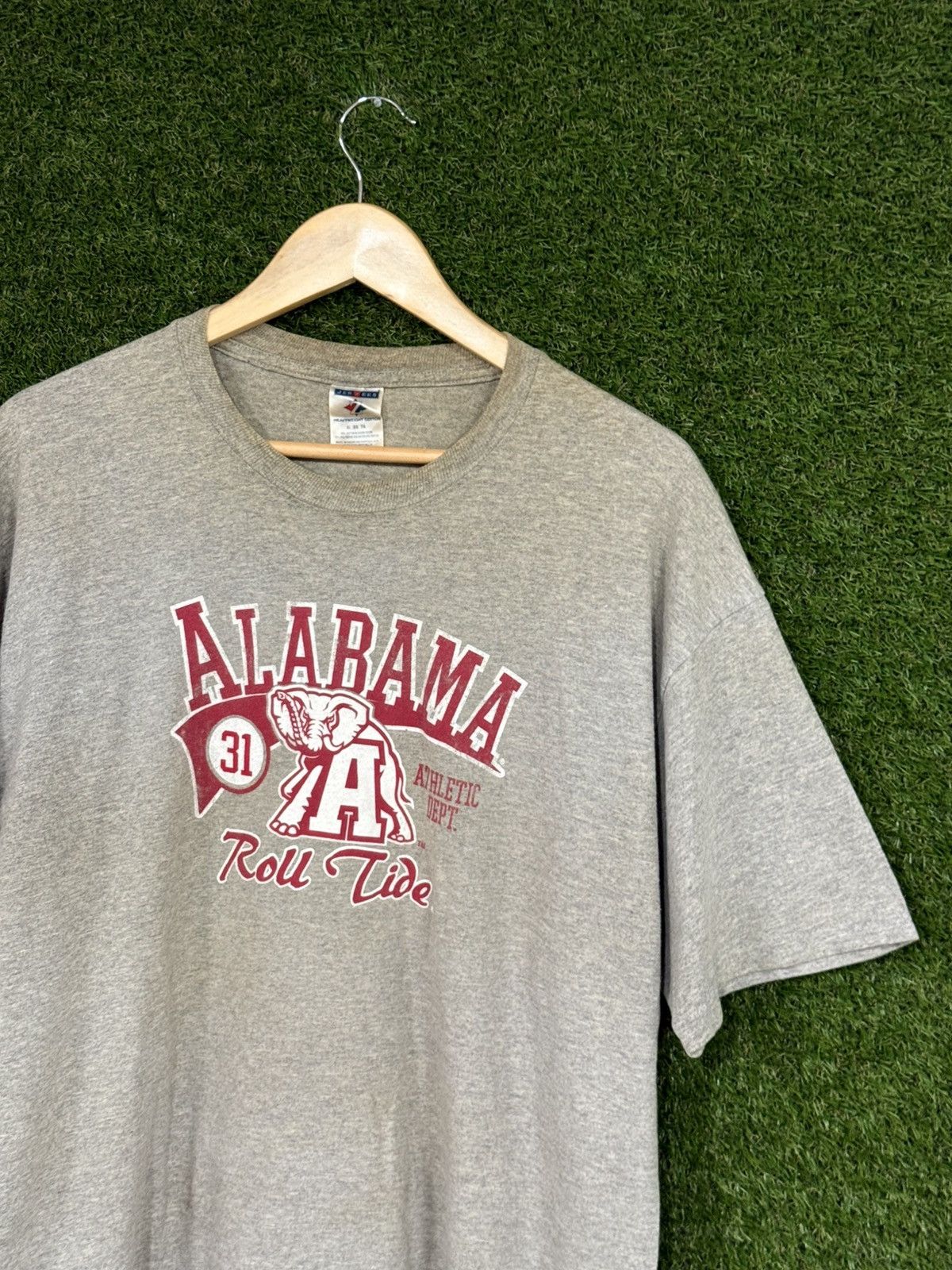 Vintage Alabama Crimson Tide Elephant Jerzees Grey Red Logo Shirt XL Size US XL / EU 56 / 4 - 2 Thumbnail