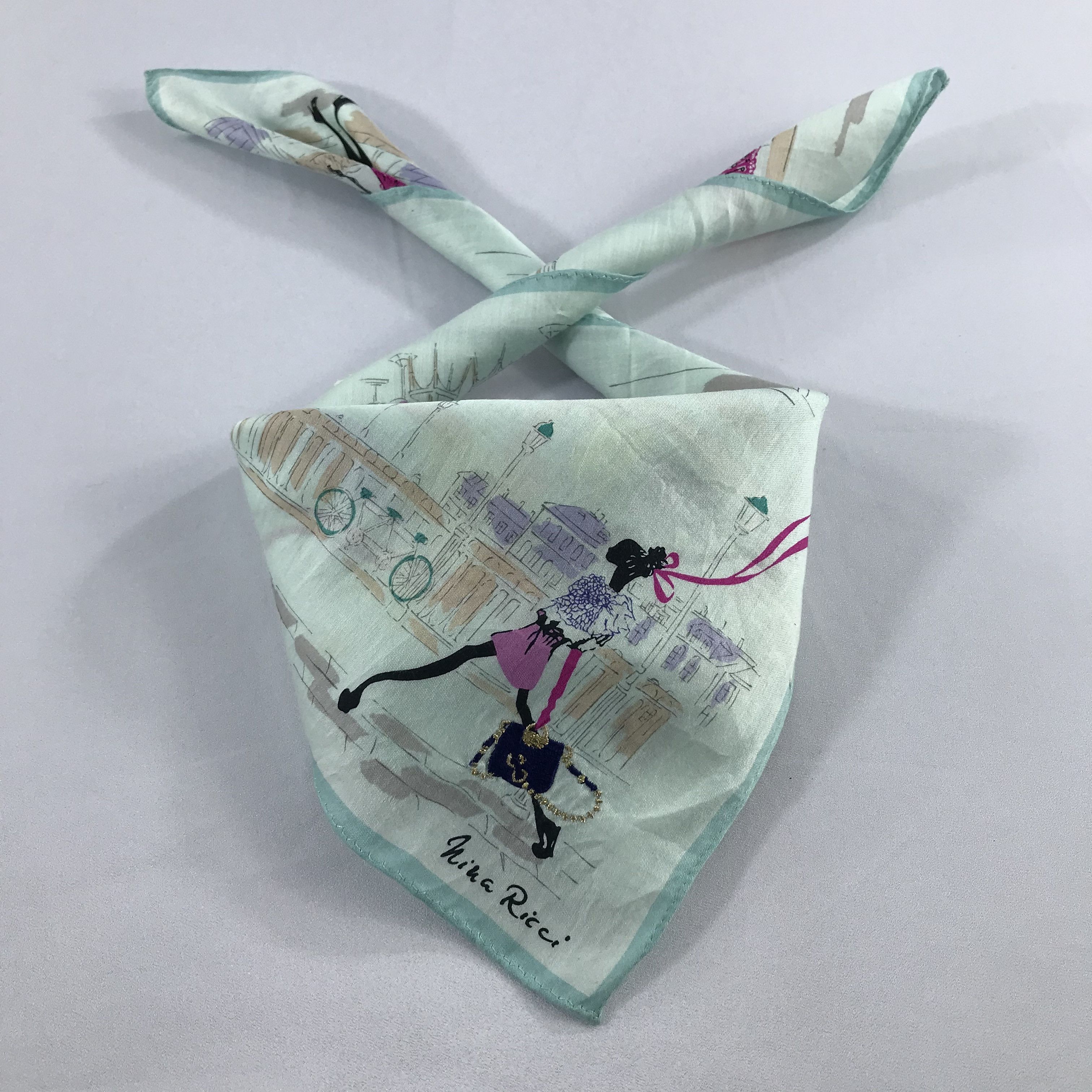 Nina Ricci × Vintage Nina Ricci Bandana / Handkerchief / Neckerchief - S2266 Size ONE SIZE - 3 Thumbnail