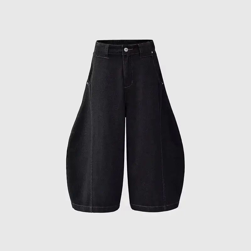 Japanese Brand Retro sports and casual wide leg denim shorts Size US 32 / EU 48 - 6 Thumbnail