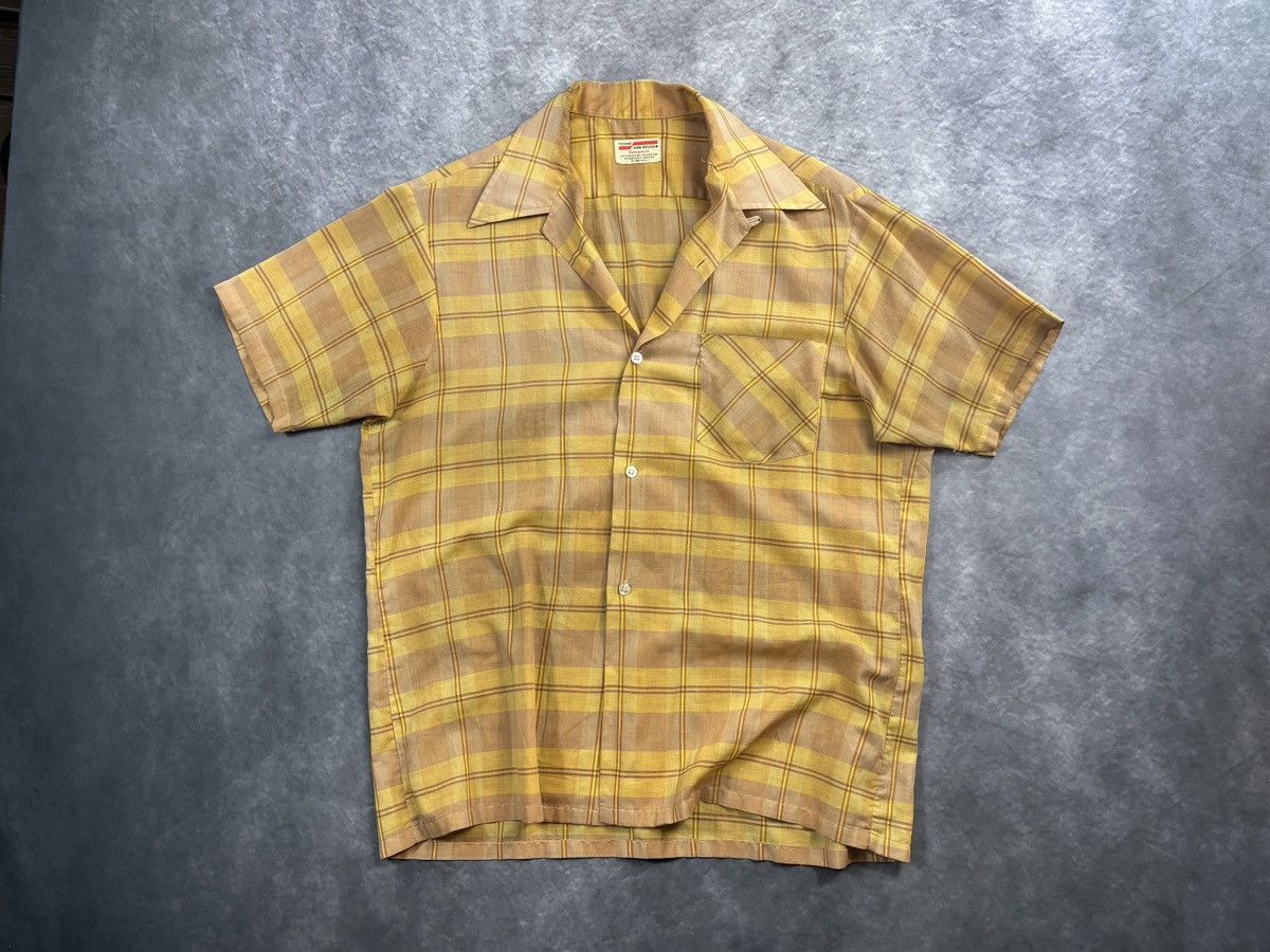 Van Heusen 1950s Van Heusen True Vintage Loop Collar Plaid Shortsleeve Size US S / EU 44-46 / 1 - 16 Thumbnail