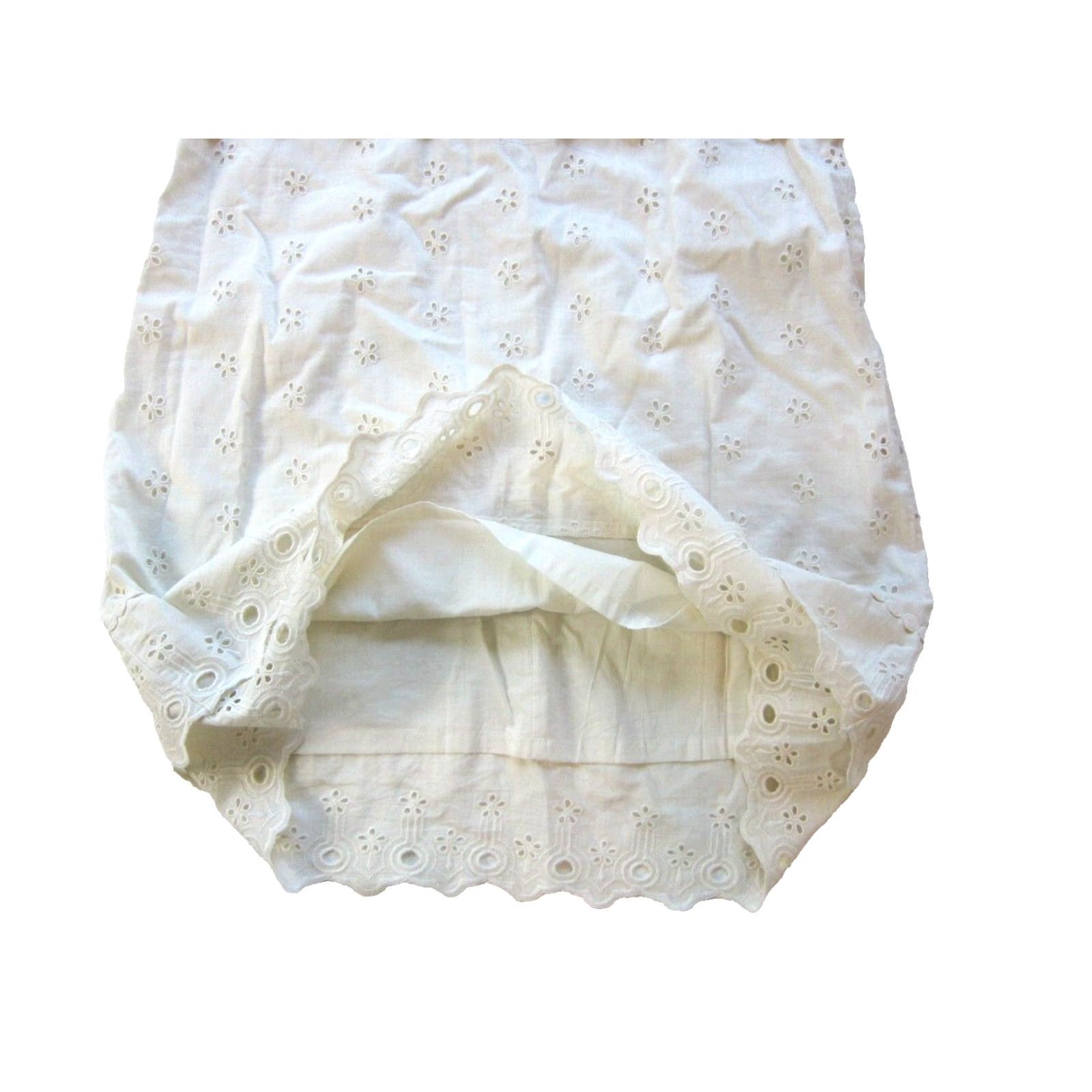 J.Crew NWT J.Crew 100% Cotton Ivory Embroidered Sleeveless Shift Sheath Tank Dress 12 Size XL / US 12-14 / IT 48-50 - 7 Thumbnail