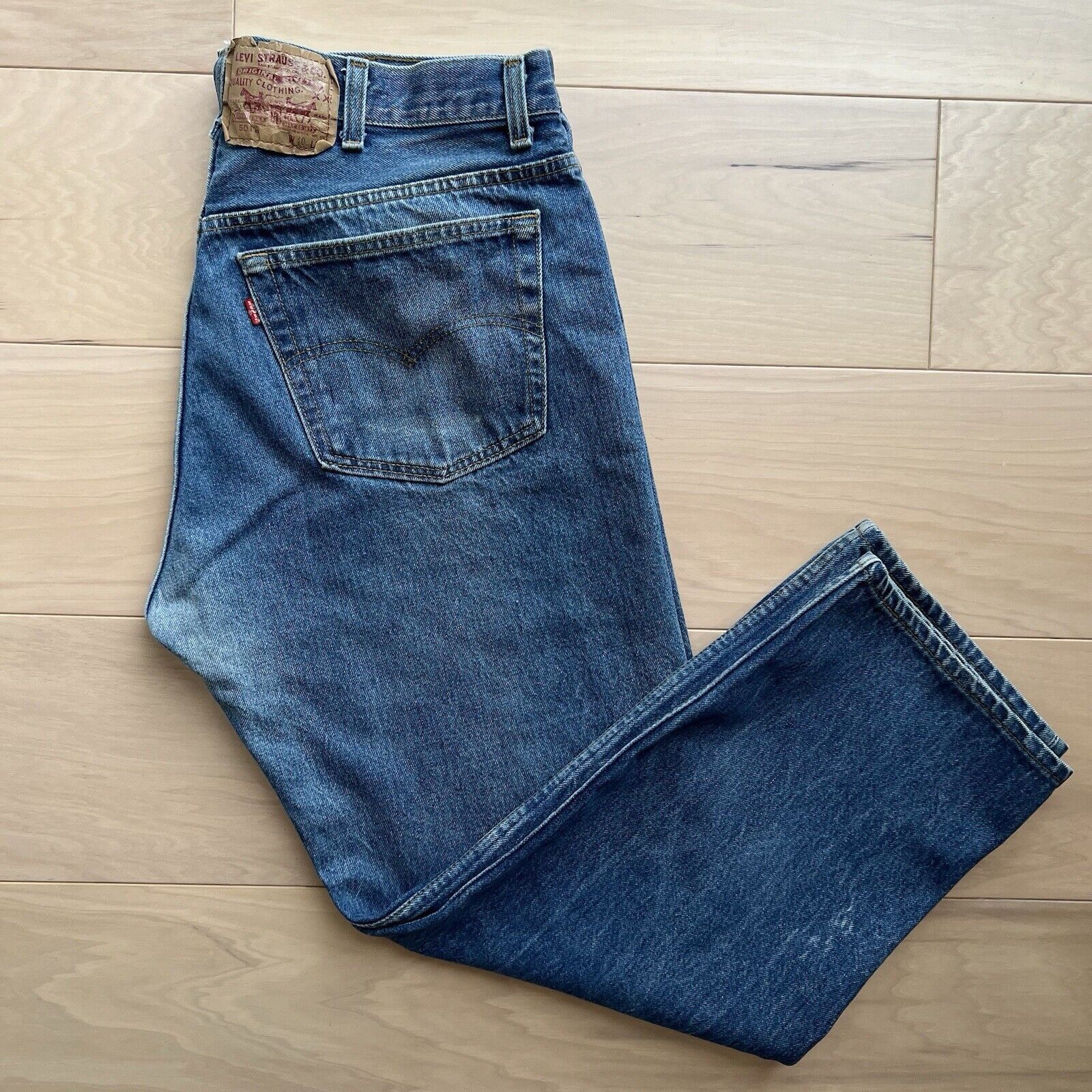 Levi's × Vintage Vintage Levis 501 Jeans 36 Blue Denim Made in USA Workwear Size US 36 / EU 52 - 2 Thumbnail