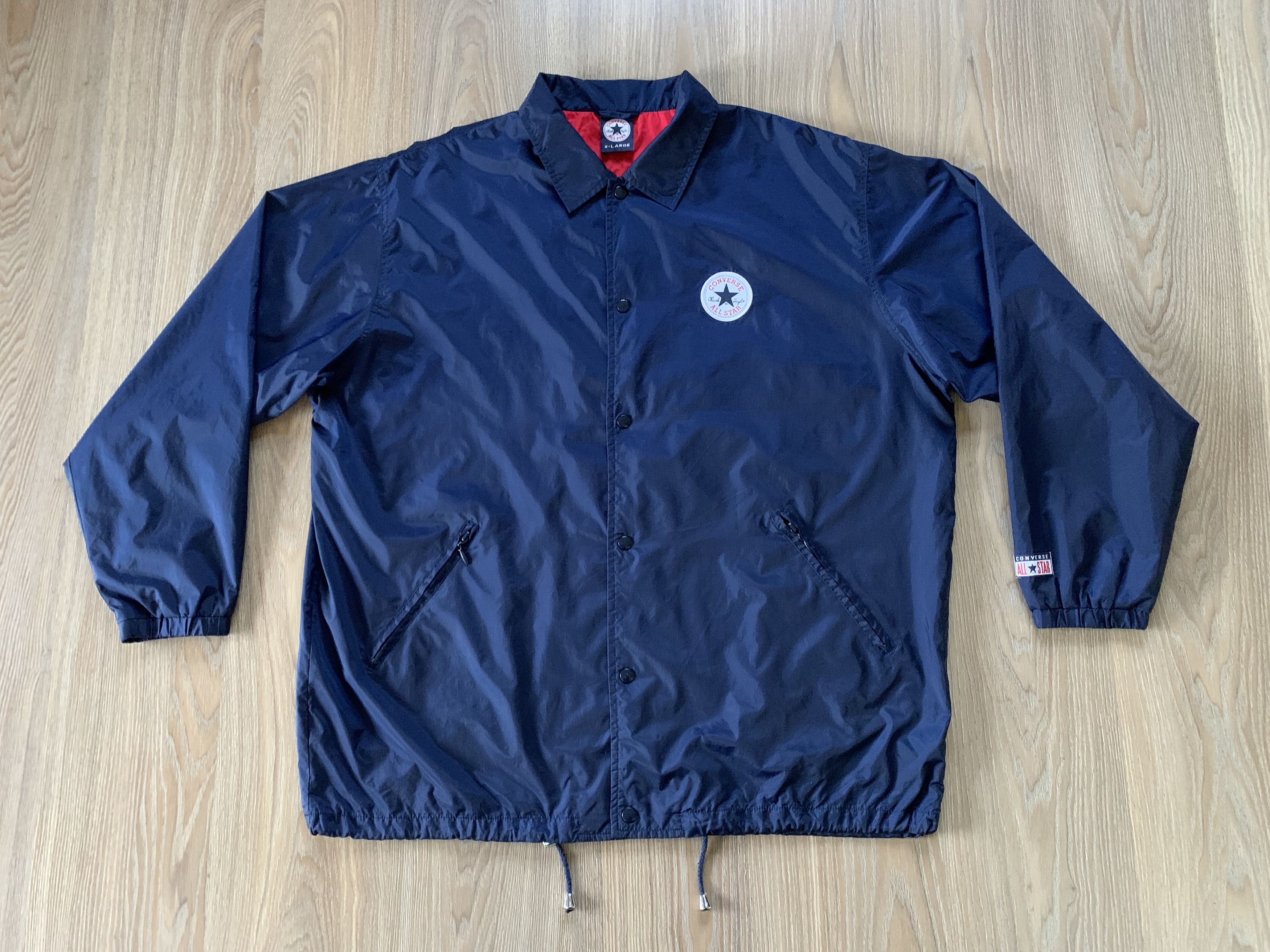 Converse × Vintage Rare Converse Snap Button Nylon Light Jacket Size US XL / EU 56 / 4 - 2 Thumbnail